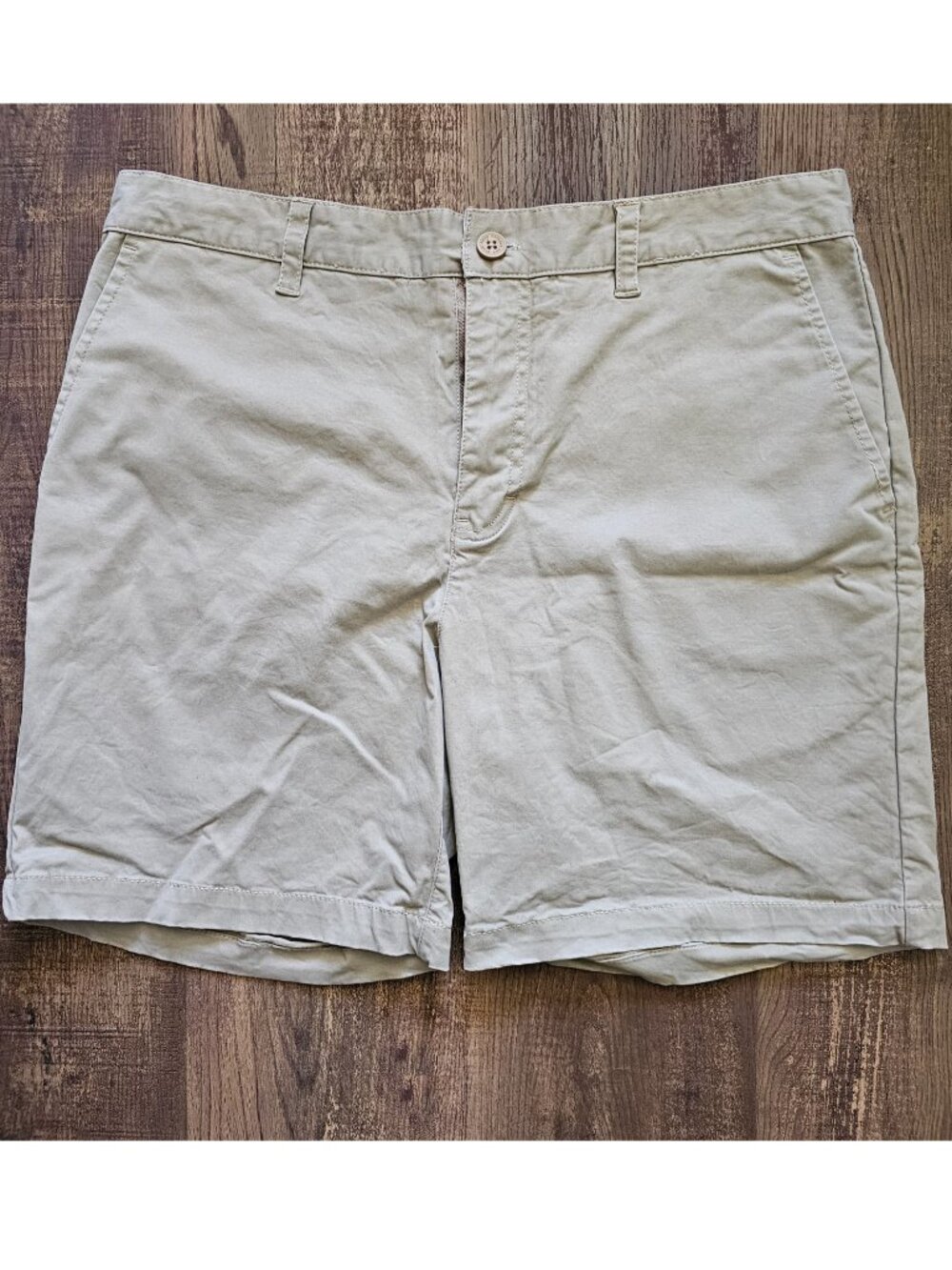 Five Four Ginsberg Modern Fit Stretch 7ā Chino Shorts 34 Khaki Beige